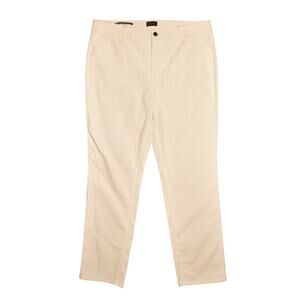 TALBOTS $99‎ Ivory Velveteen Straight Leg Pant Stretch Size 16P